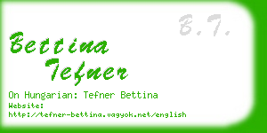 bettina tefner business card